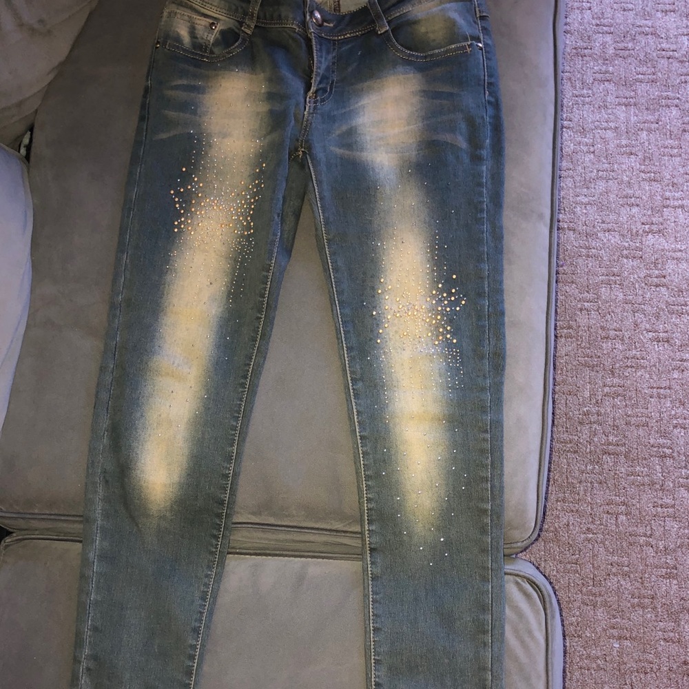 Studded Machine Washed Jeans